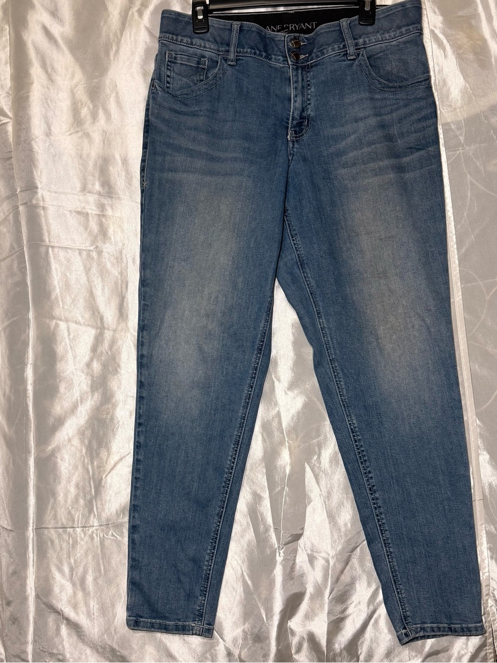 Lane Bryant Size 14 Skinny Jeans Blue Cotton Blend Skinny Tighter Tummy Tech